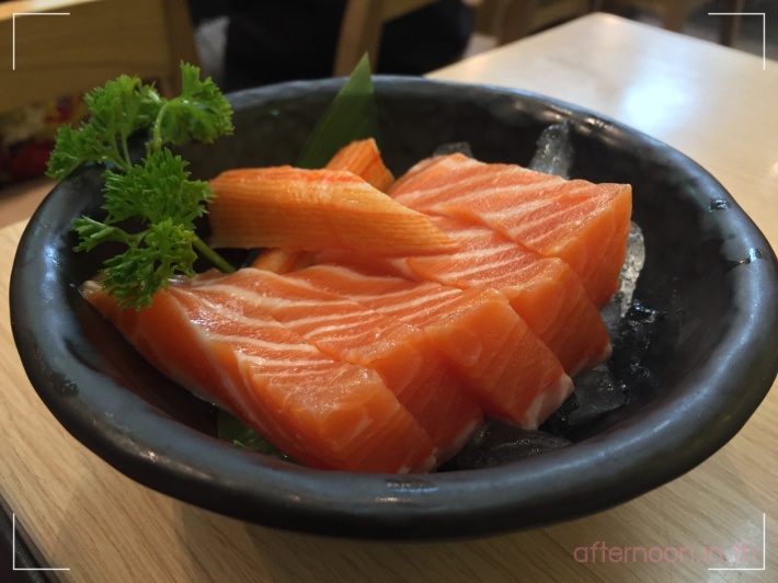 แซลมอน ซาซิมิ Neta Sushi อาหารญี่ปุ่นบุฟเฟ่ต์